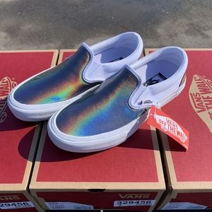 RESTOCKED Van's Slip-On Pro Silver Rainbow Various